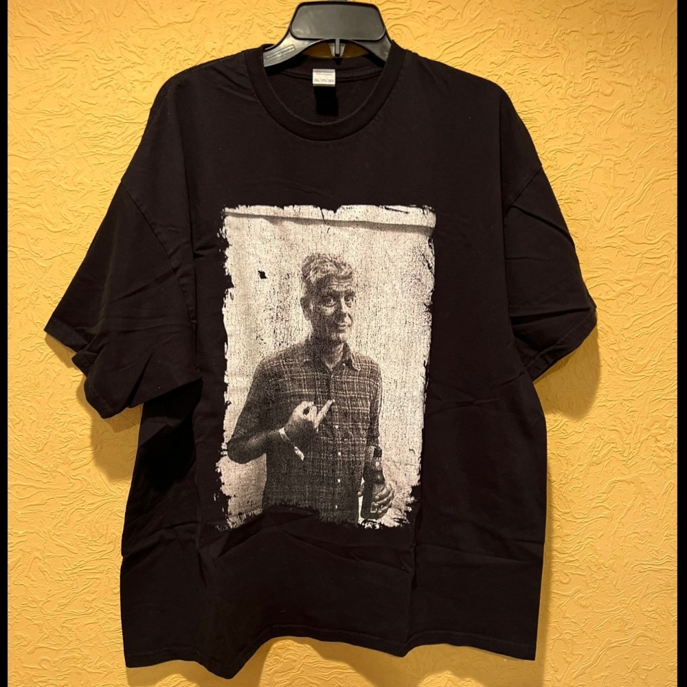 Distressed Anthony Bourdain t shirt 2XL